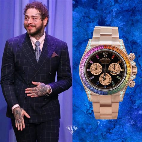 post malone rolex with the diamonds|post malone rm 052.